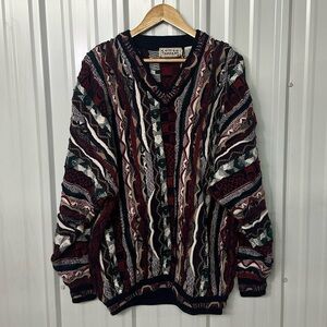 Vintage Cotton Traders Men’s Cosby Style 3D Knit Sweater Retro Grandpa Core 2X